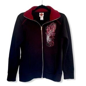 Harley-Davidson Women’s Vintage Zip Front Sweater - Medium
